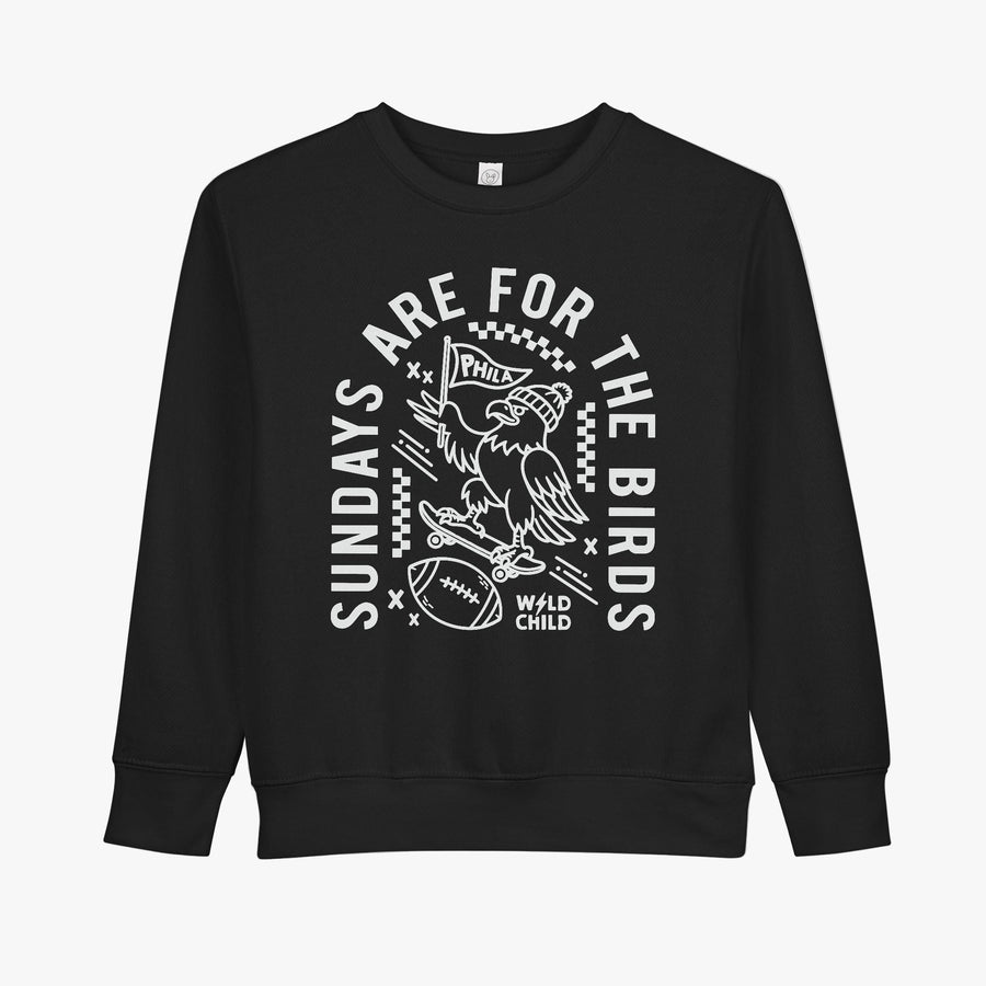 Toddler Sundays Are For The Birds Crewneck