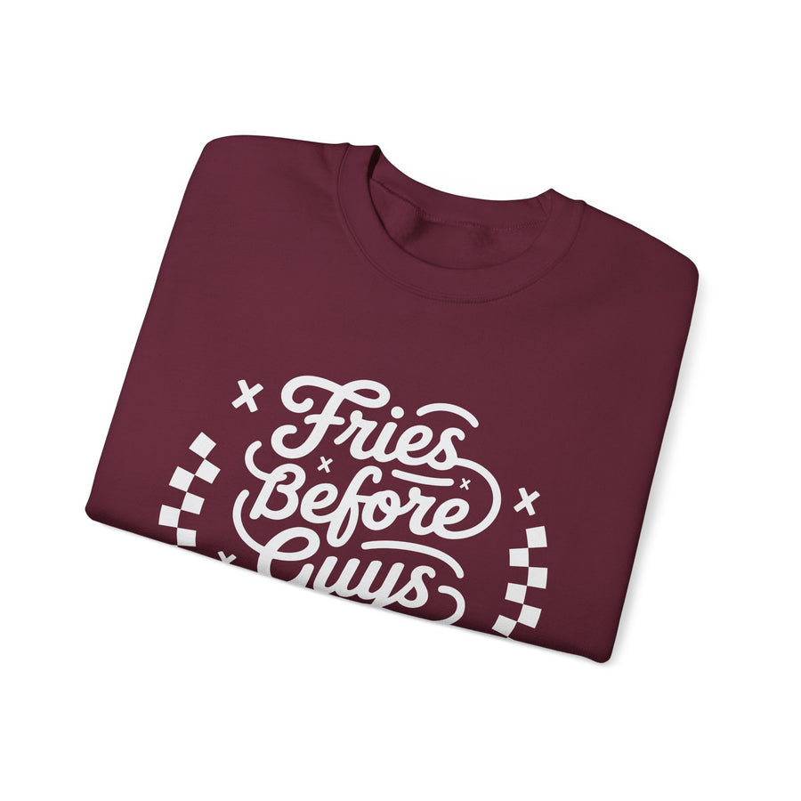 Fries Before Guys Adult Crewneck