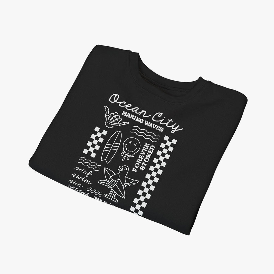 Toddler Ocean City Making Waves Crewneck