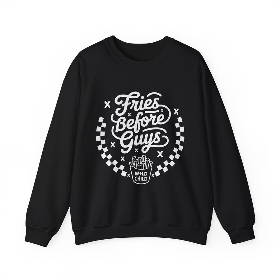 Fries Before Guys Adult Crewneck