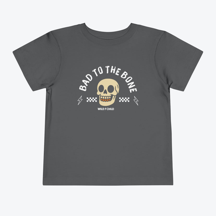 Bad to the Bone Halloween Toddler Tee